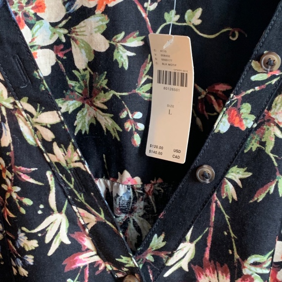 Anthropologie Pilcro Cropped Waist-Tie Blouse L - Picture 10 of 12